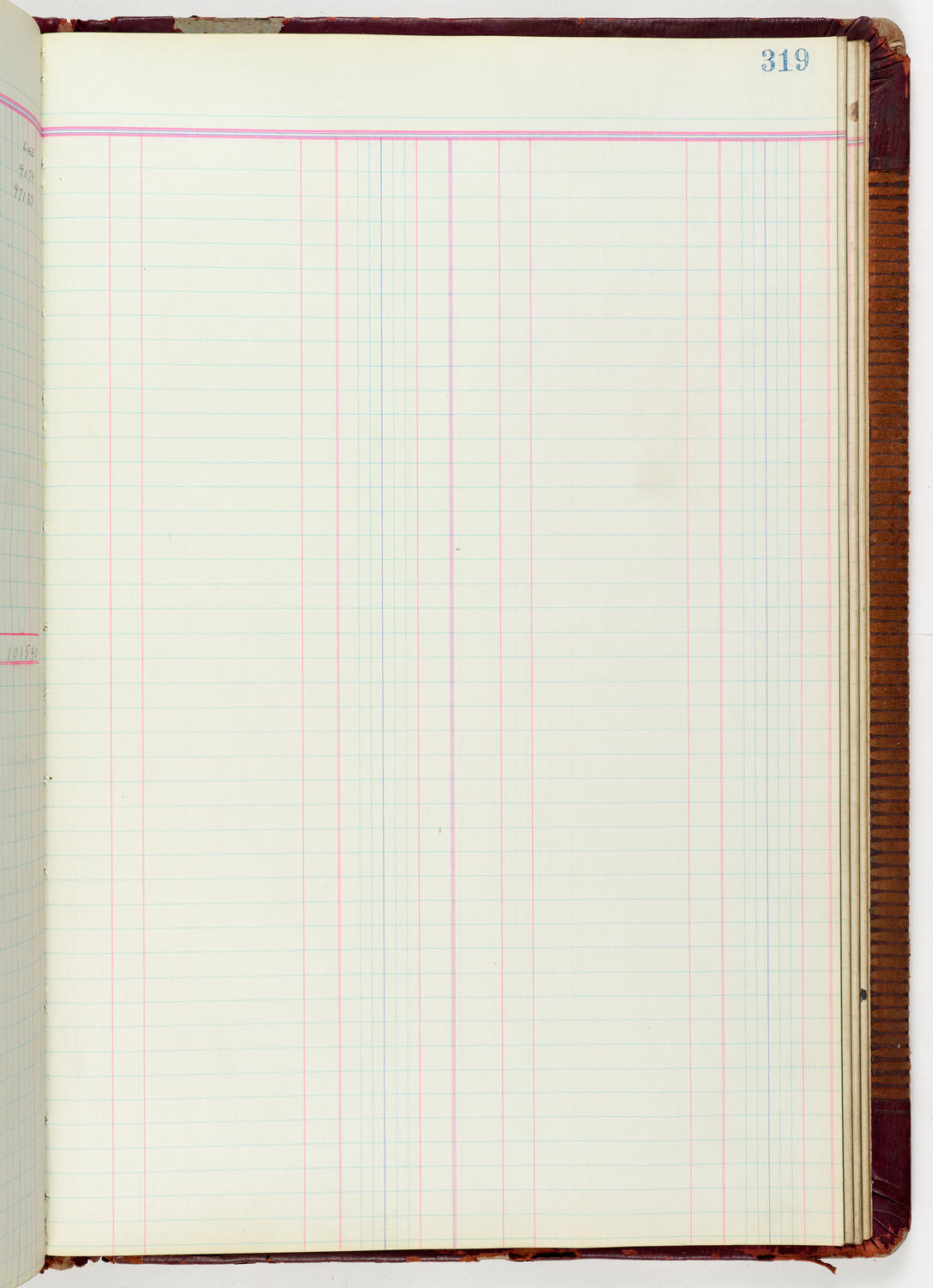 Music Hall Accounting Ledger Journal, volume 6, page 319