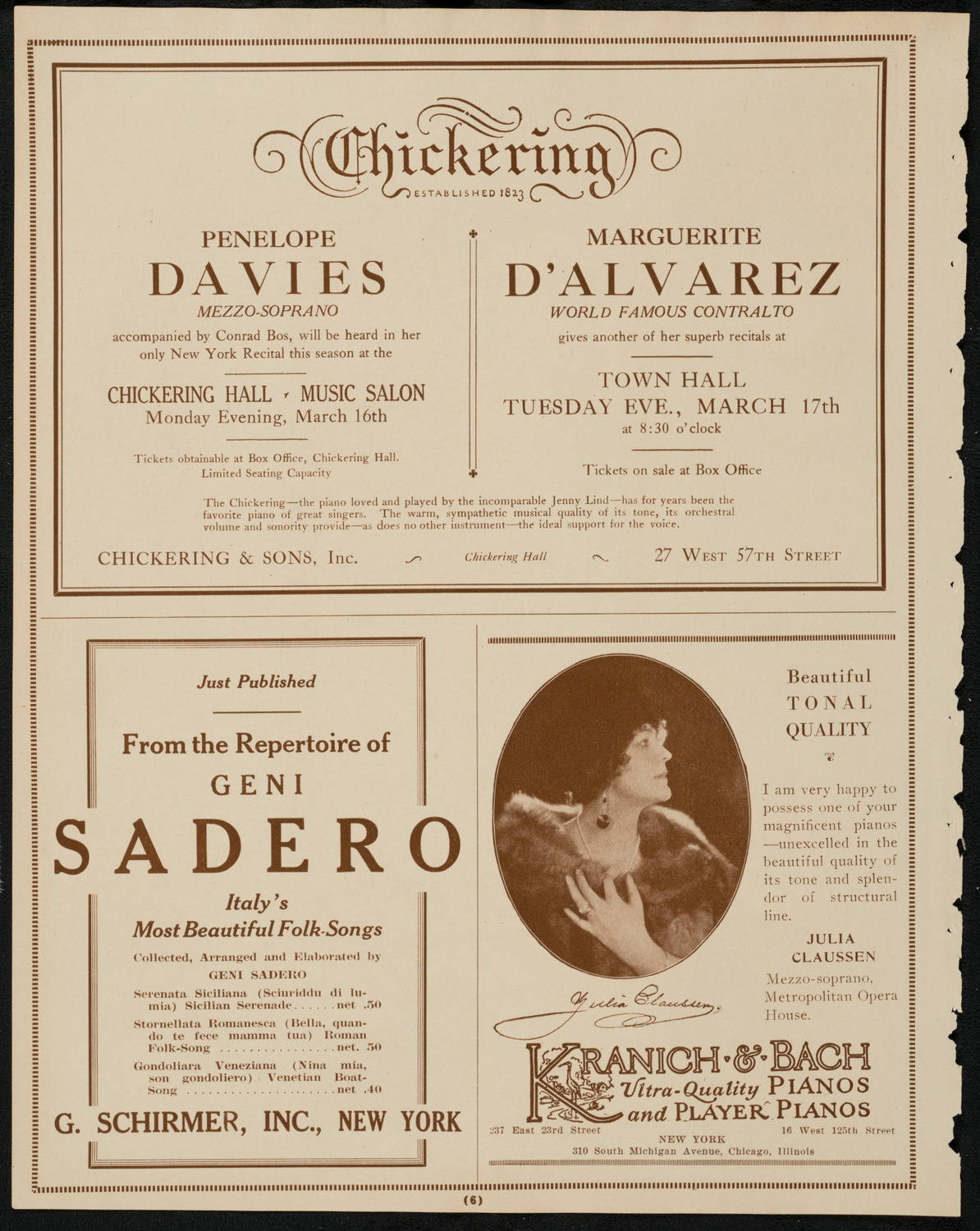 Lawrence Tibbett, Baritone, March 16, 1925, program page 6