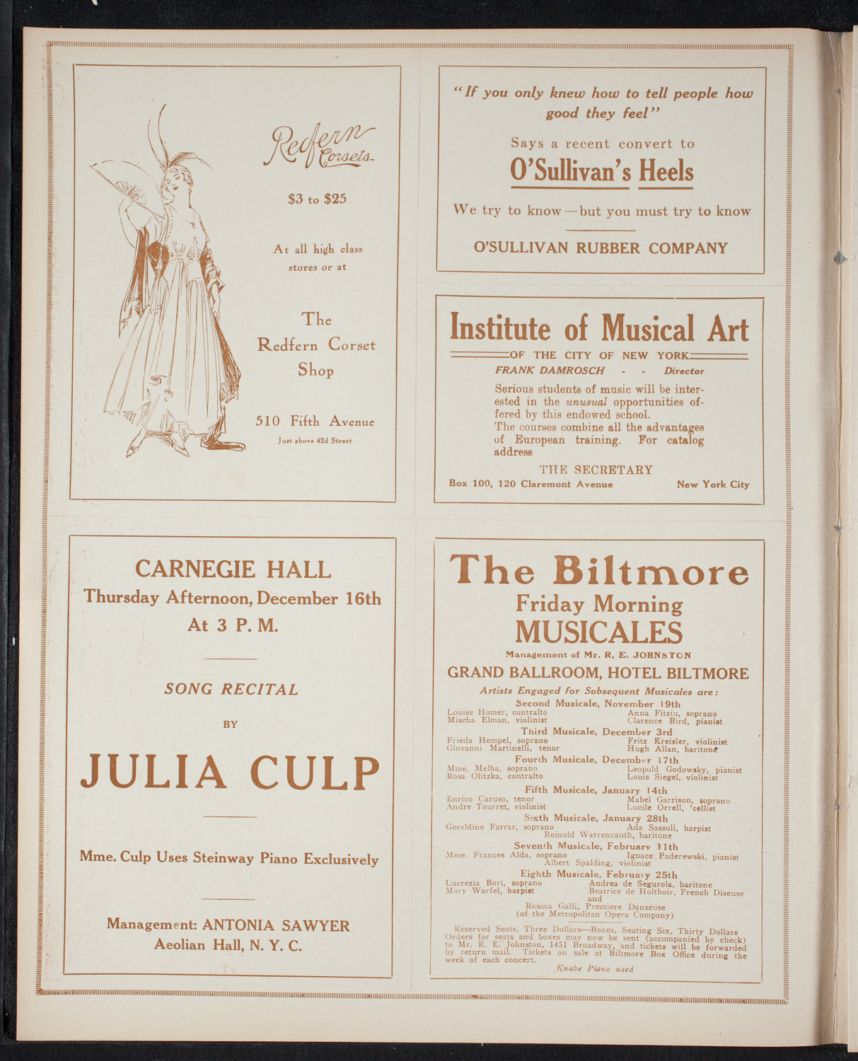 Ernest Schelling, Piano, November 17, 1915, program page 2