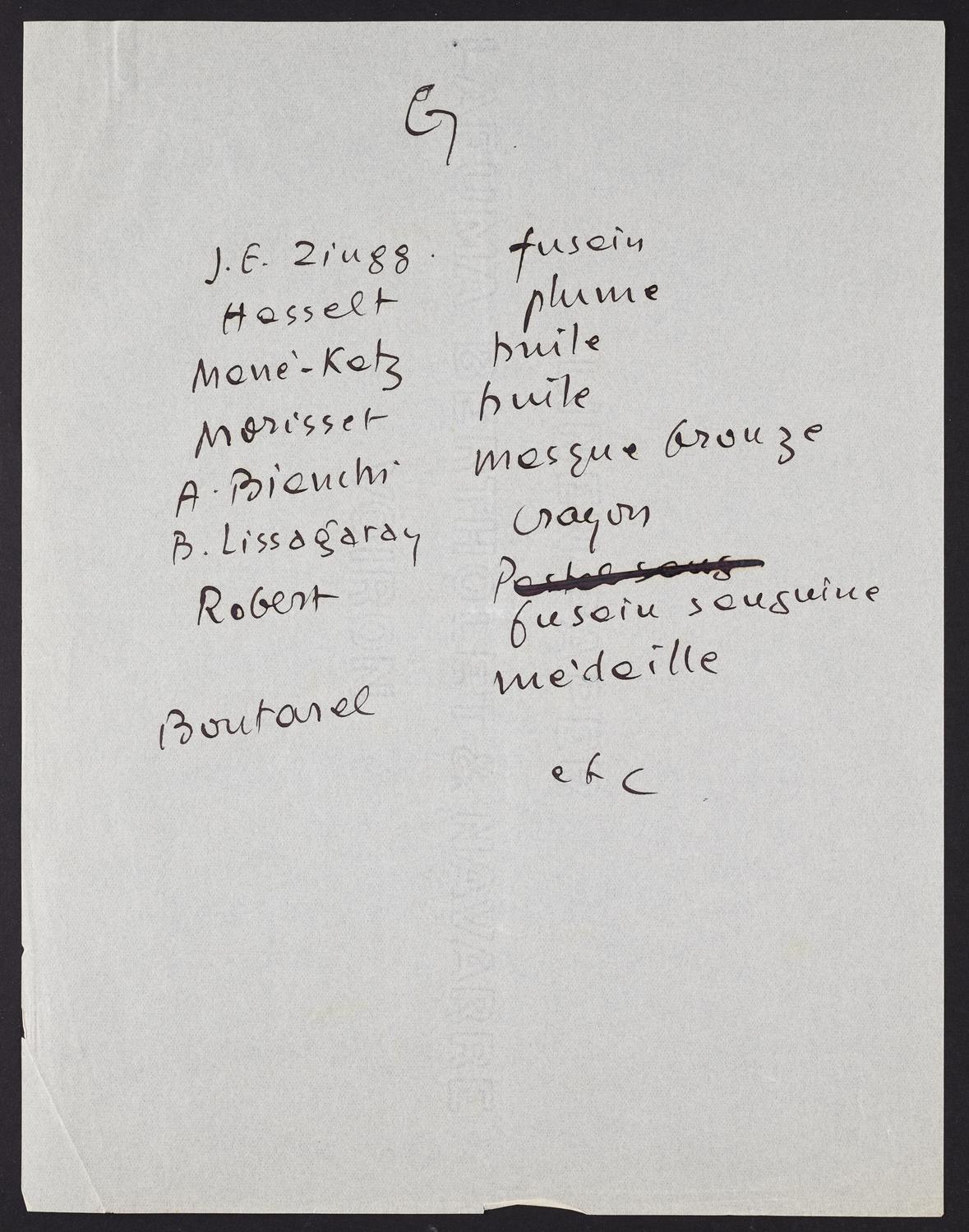 Correspondence from George Migot to David Ewen, page 8 of 11