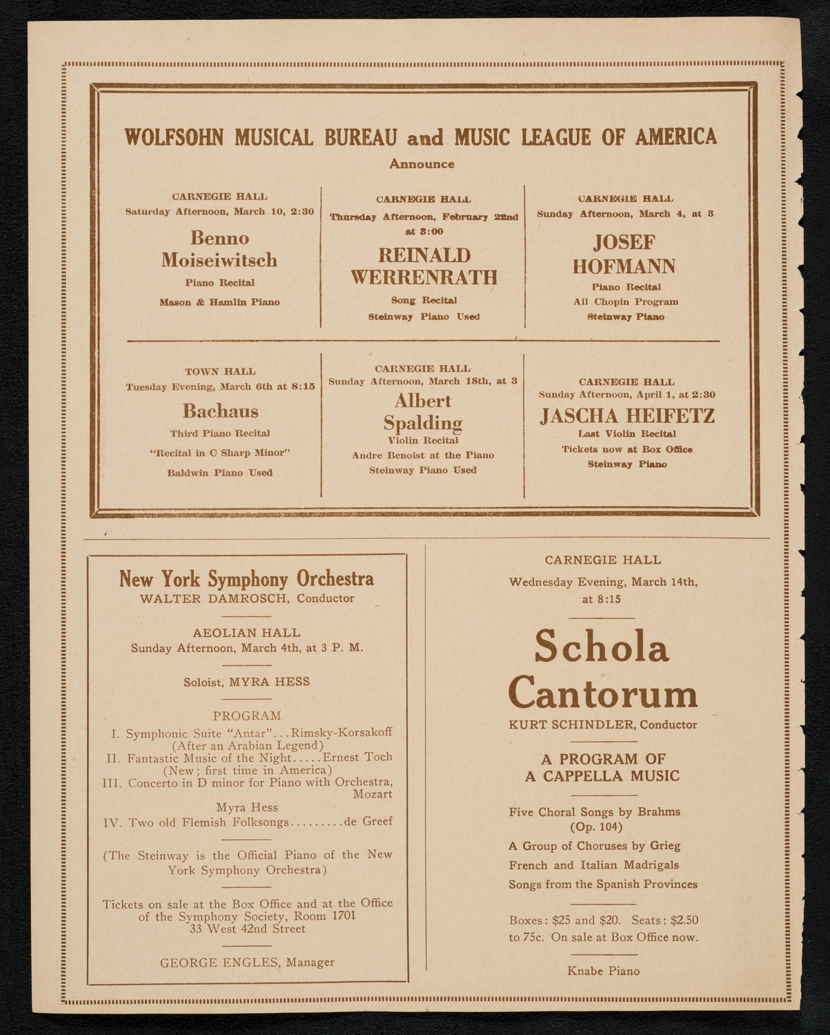 Patriotic Celebration to Commemorate the Birthday of George Washington, February 22, 1923, program page 8