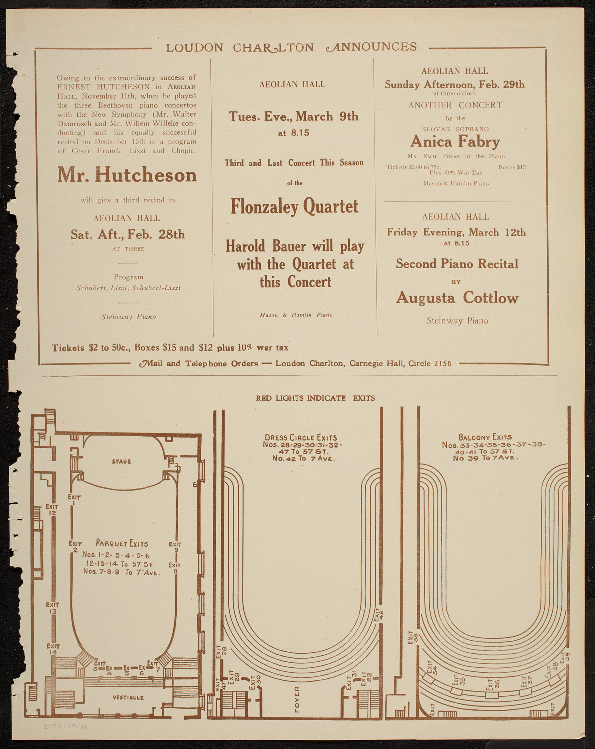 New Symphony Orchestra, February 25, 1920, program page 11