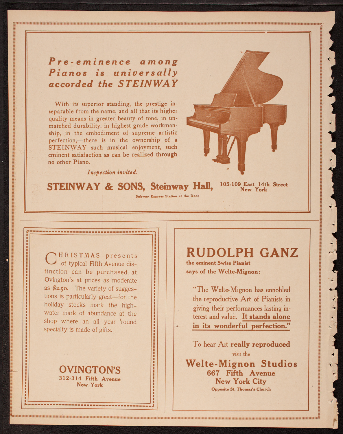New York Philharmonic, December 14, 1917, program page 4
