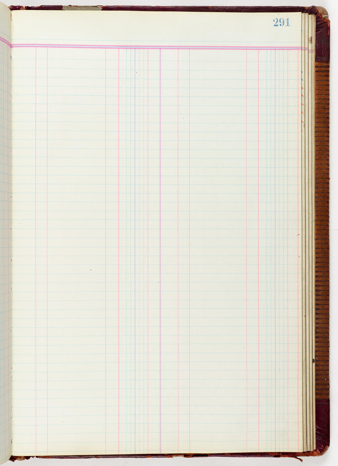 Music Hall Accounting Ledger Journal, volume 6, page 291