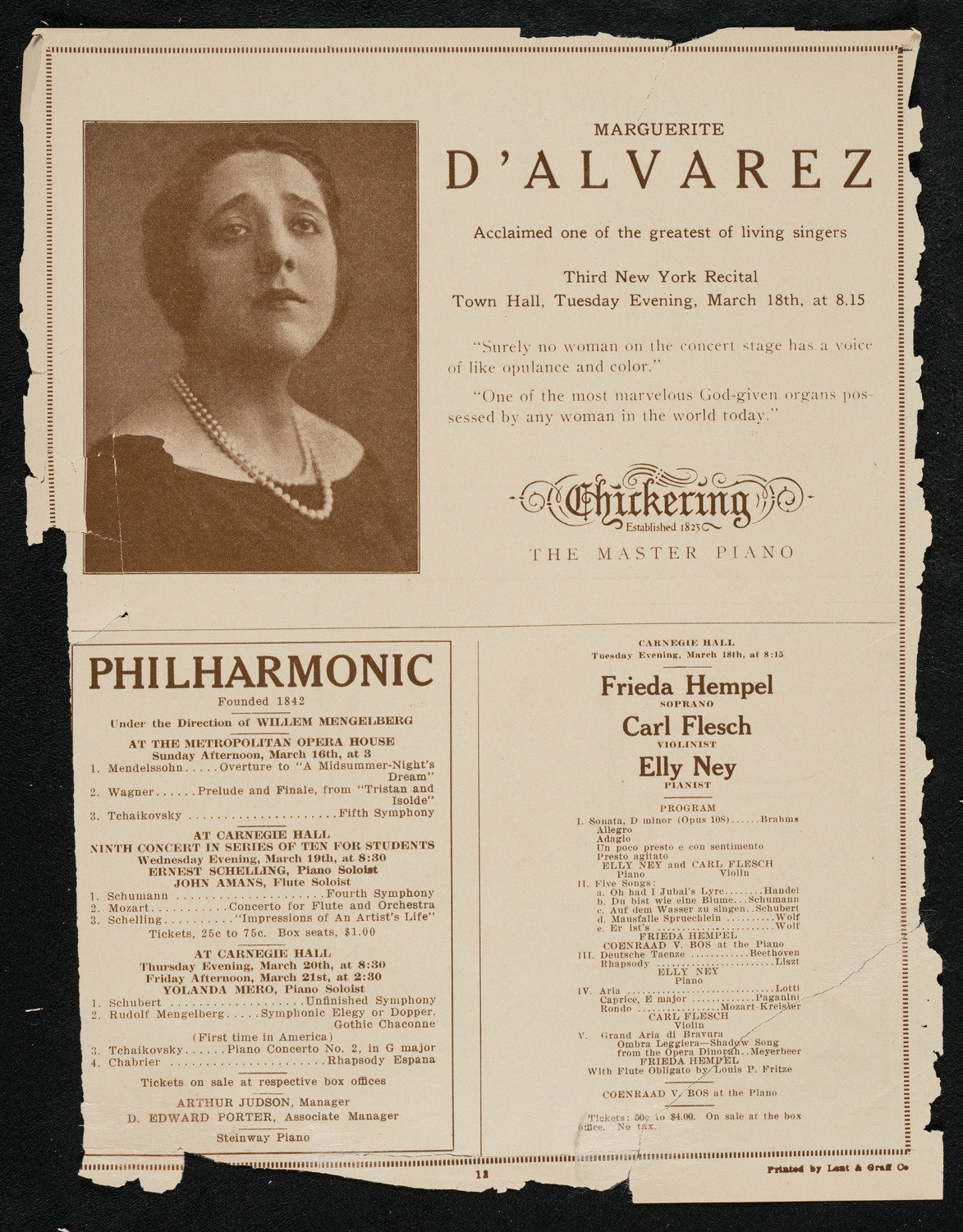 Boston Symphony Orchestra, March 15, 1924, program page 12