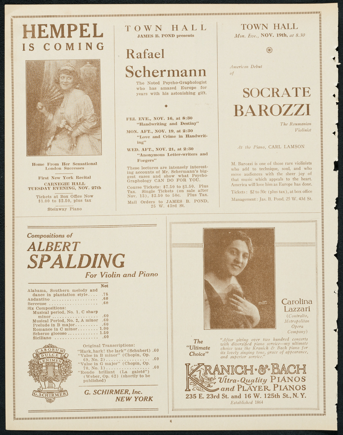 Symphony Concert for Young People, November 10, 1923, program page 6