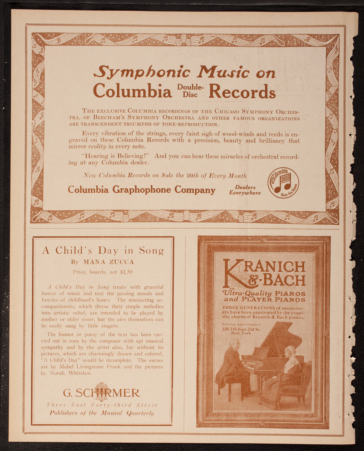 New York Philharmonic, March 9, 1917, program page 6