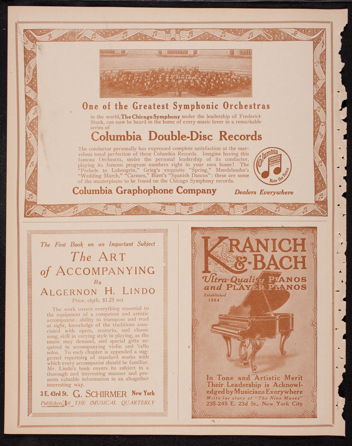 New York Philharmonic, December 7, 1916, program page 6