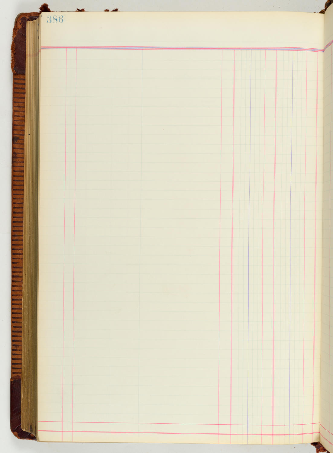 Music Hall Accounting Ledger Journal, volume 7, page 386
