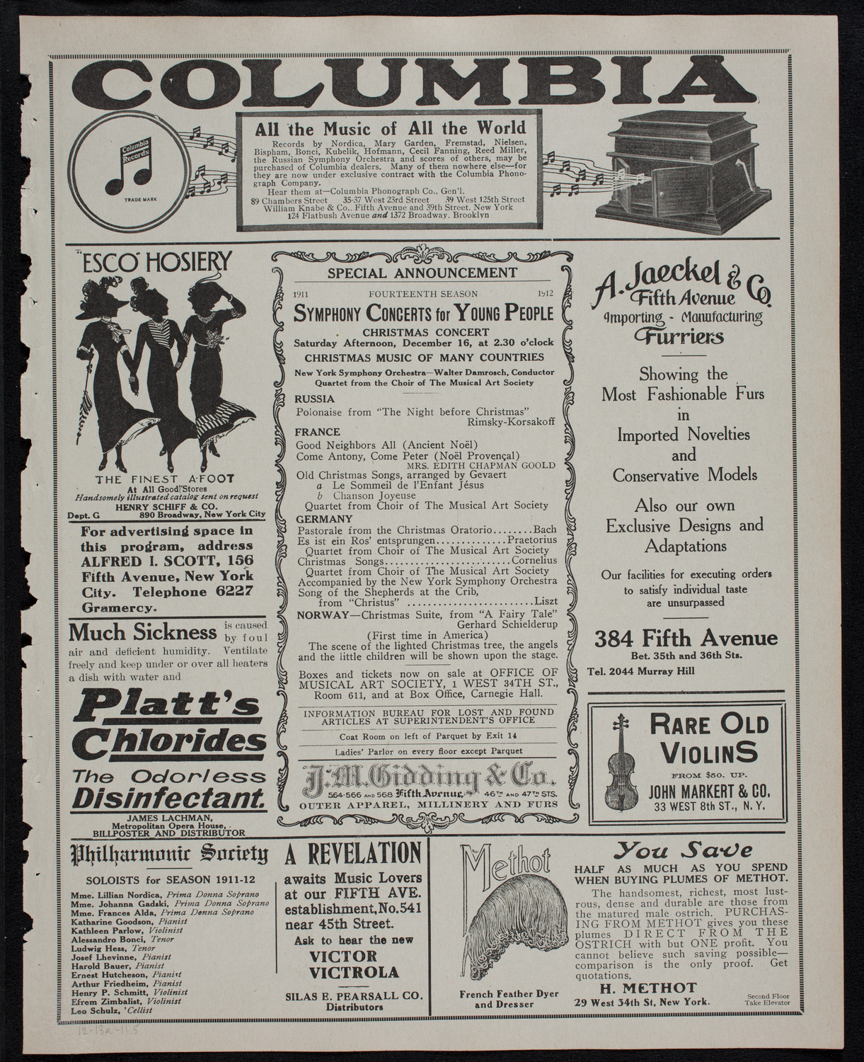 Theodore Thomas Orchestra, December 13, 1911, program page 9