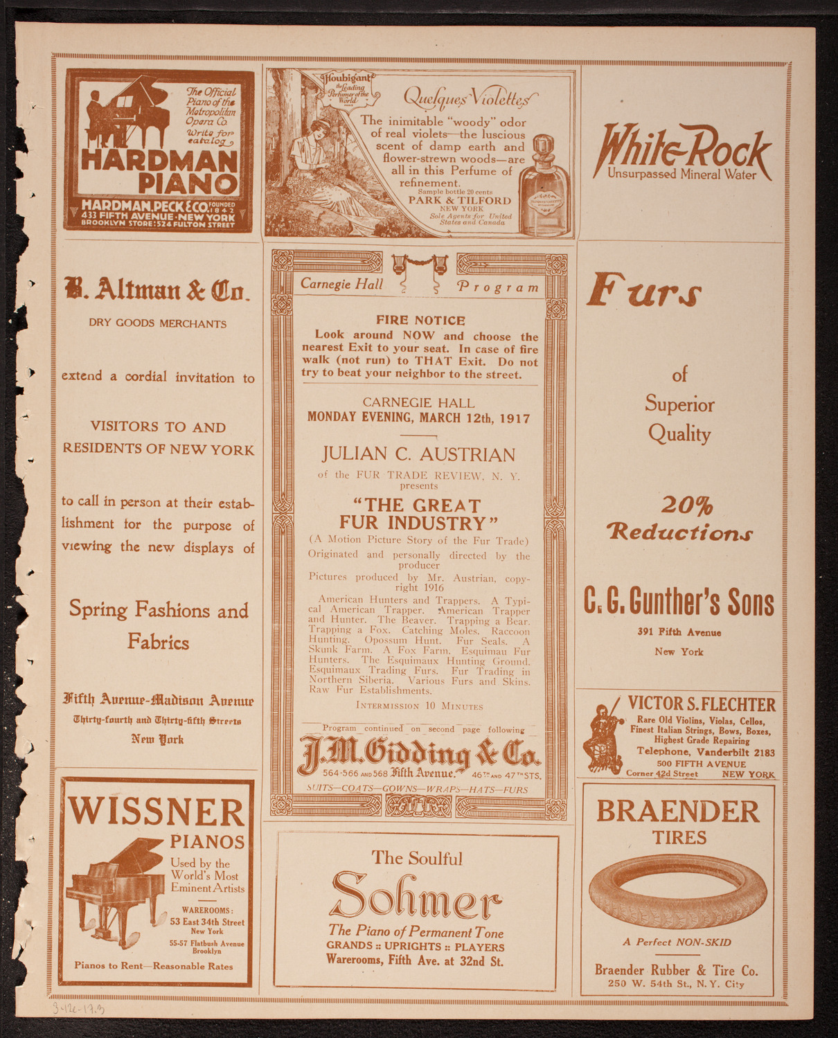 Film: The Great Fur Industry, March 12, 1917, program page 5