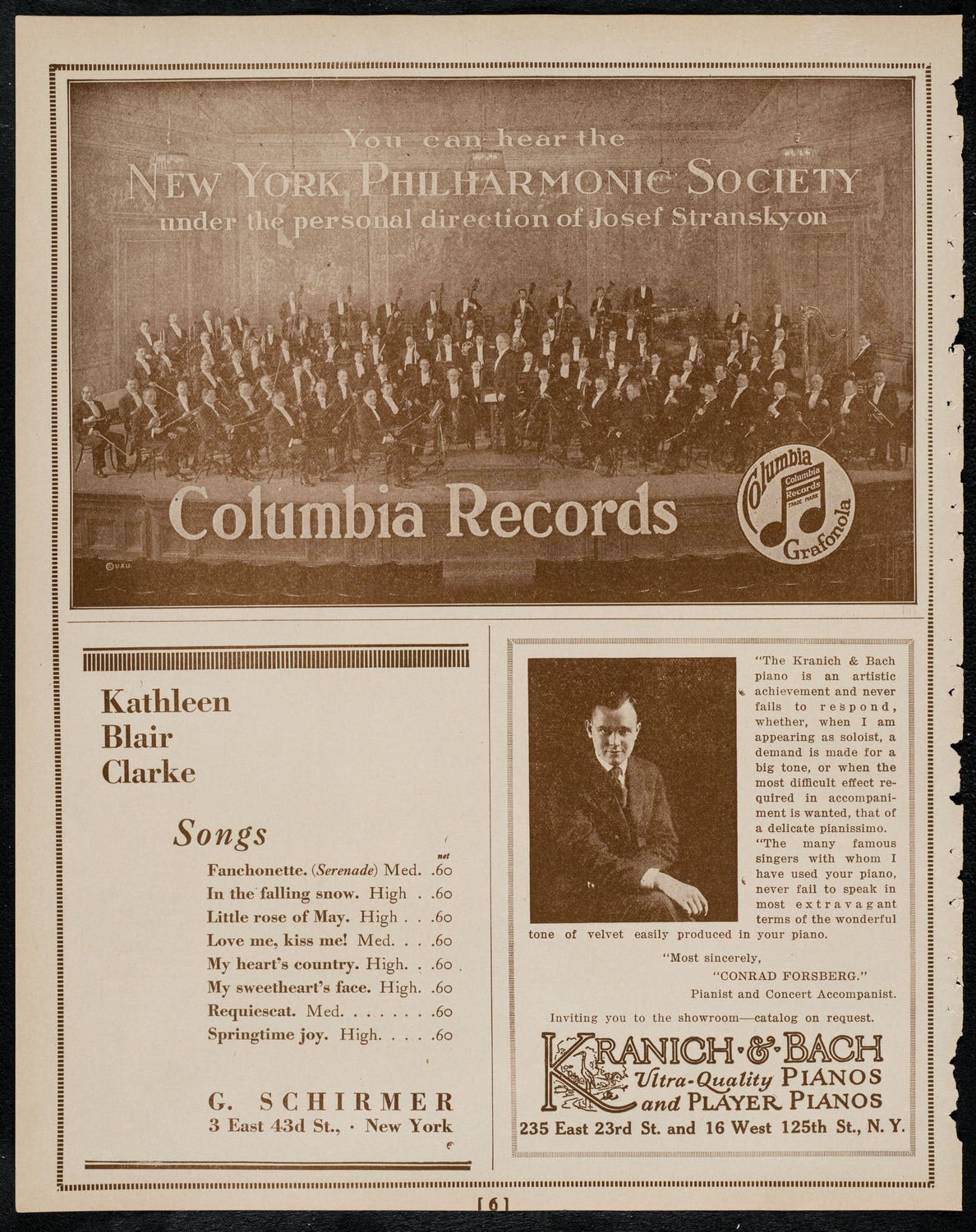 Harvard Glee Club, April 17, 1922, program page 6