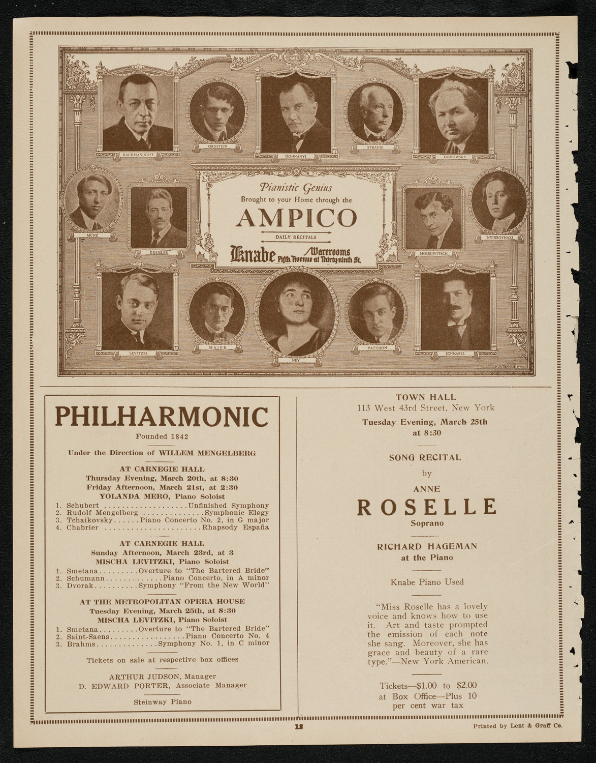 New York Philharmonic Students' Concert, March 19, 1924, program page 12