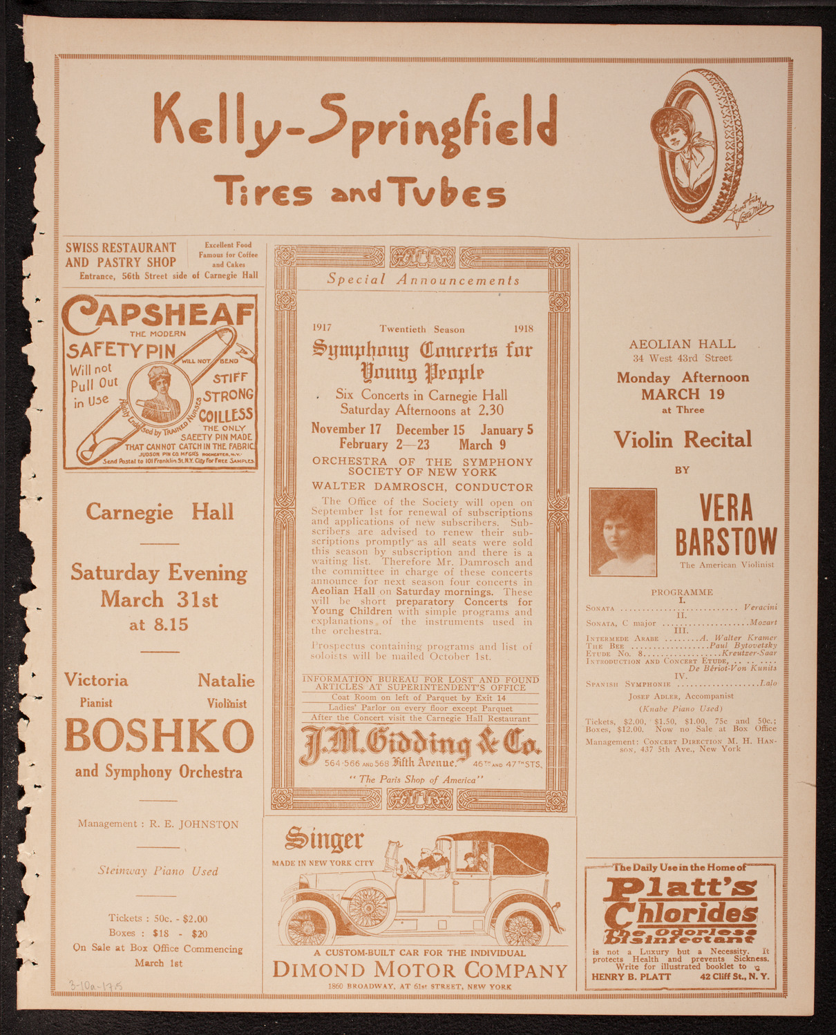 Symphony Concert for Young People, March 10, 1917, program page 9