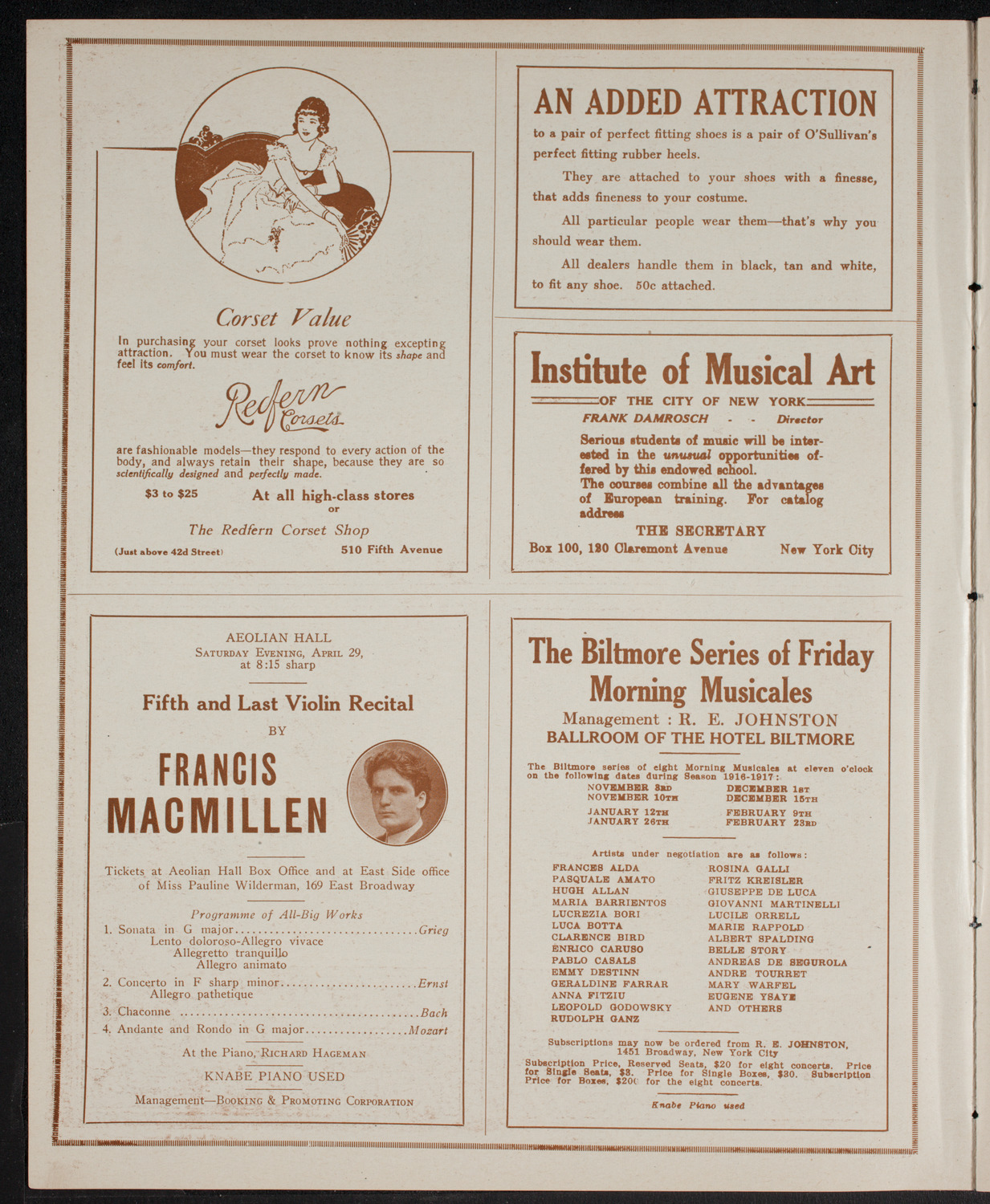 The Civic Forum: Shakespeare Anniversary Commemoration, April 25, 1916, program page 2