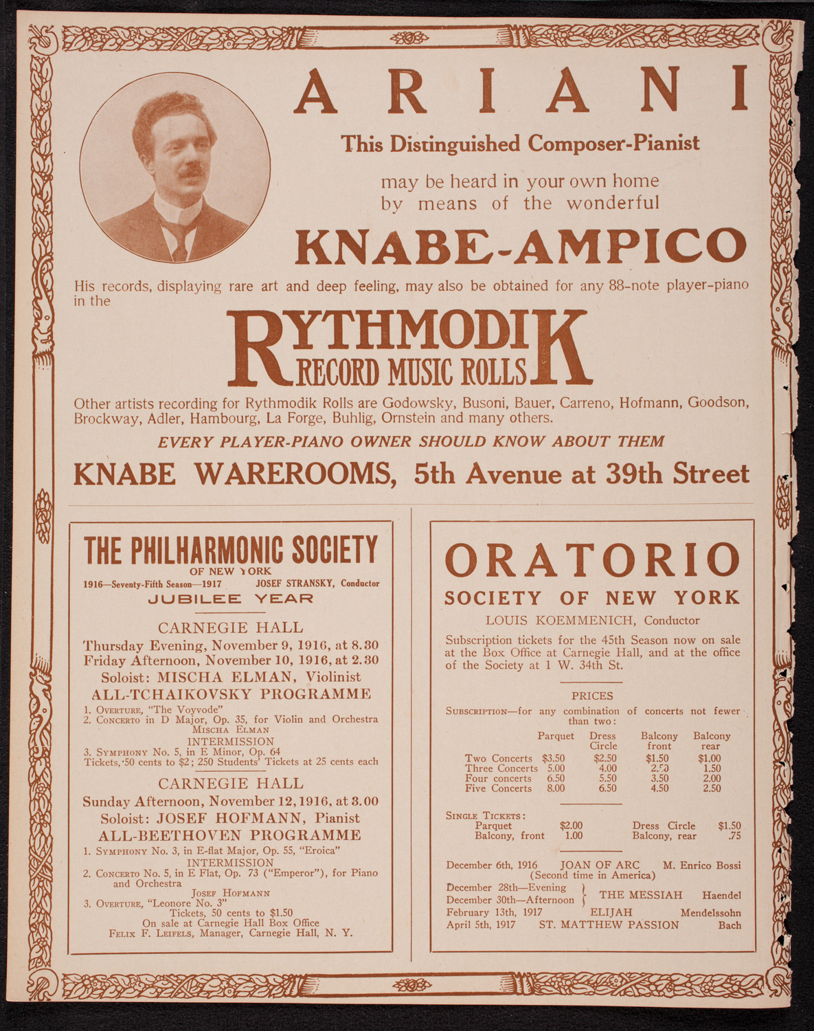 Boston Symphony Orchestra, November 2, 1916, program page 12