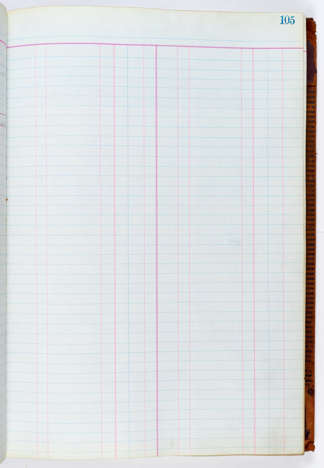 Music Hall Accounting Ledger, volume 1, page 105