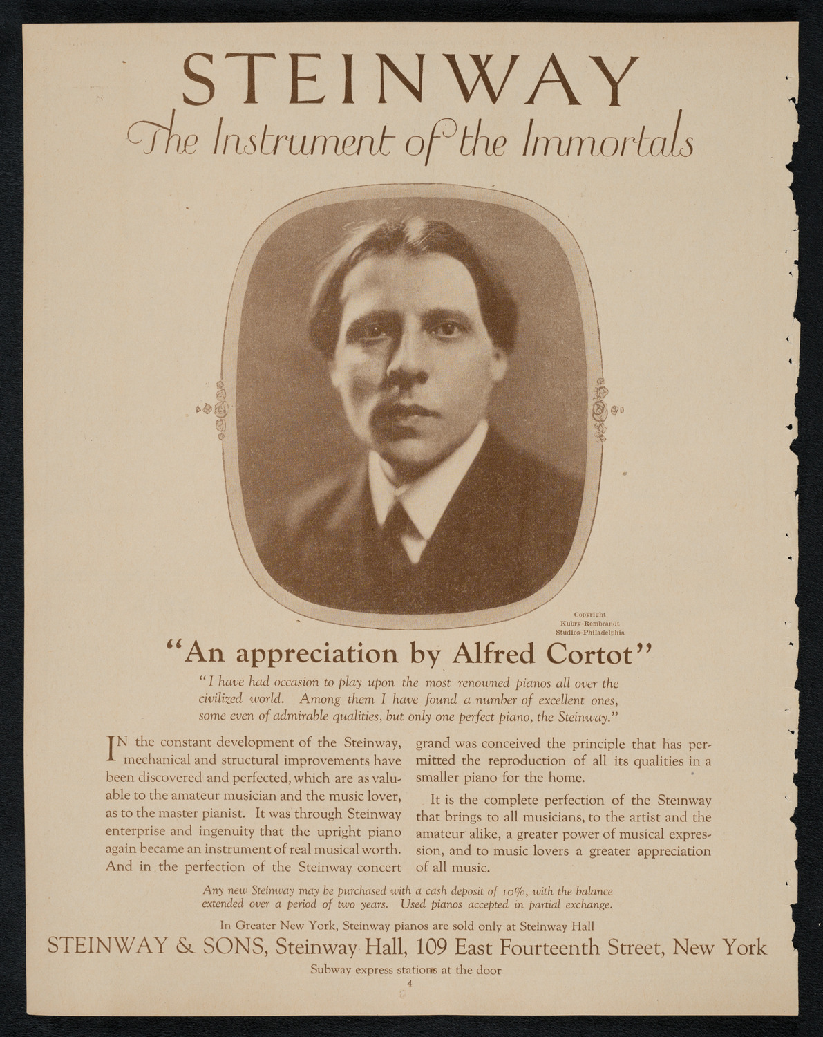 Schola Cantorum of New York, March 14, 1923, program page 4