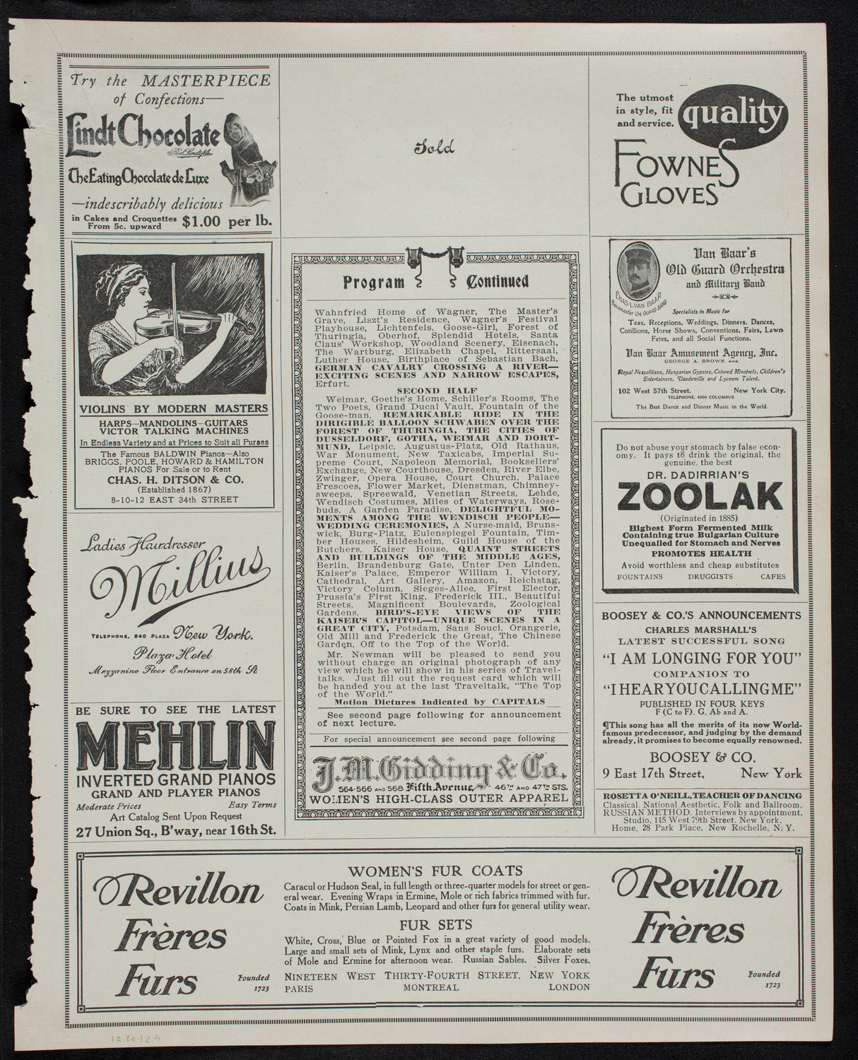 Newman Traveltalks: Munich to Berlin, December 8, 1912, program page 7