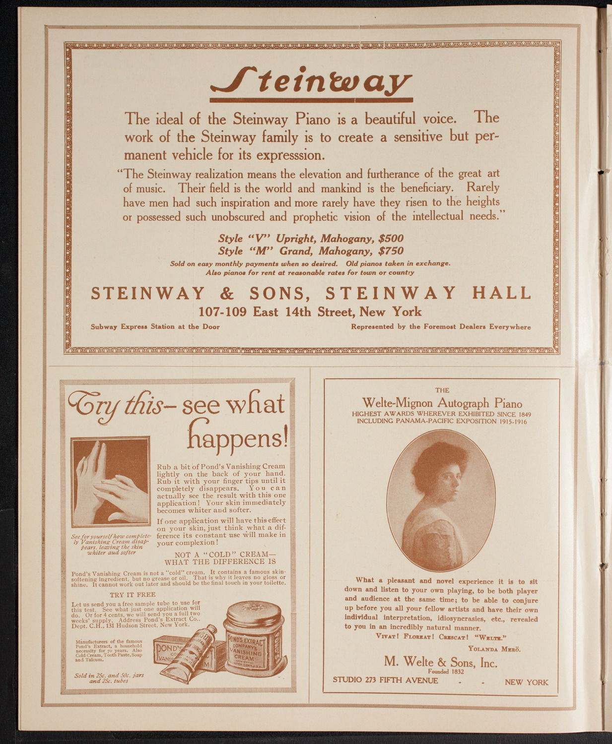 New York Philharmonic, March 23, 1916, program page 4