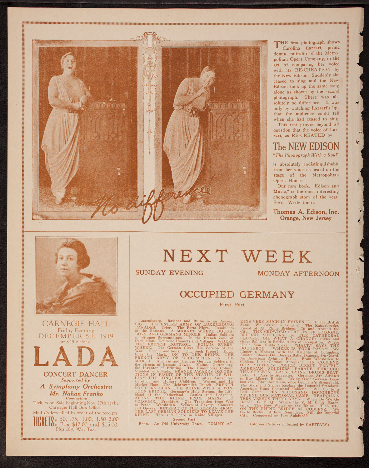 Newman Traveltalks: Alsace-Lorraine, November 16, 1919, program page 2