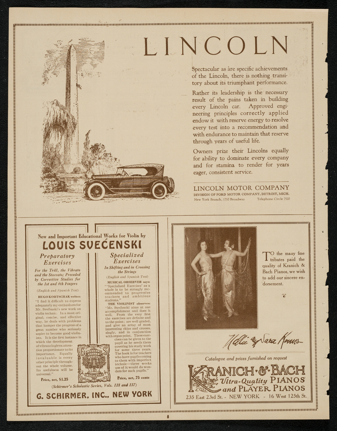 Verdi's "Ernani", March 29, 1924, program page 6