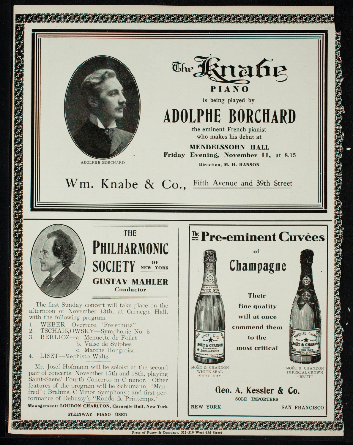 New York Philharmonic, November 1, 1910, program page 12