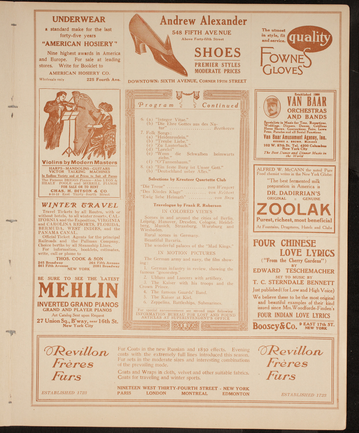 Frank R. Roberson, October 28, 1914, program page 7
