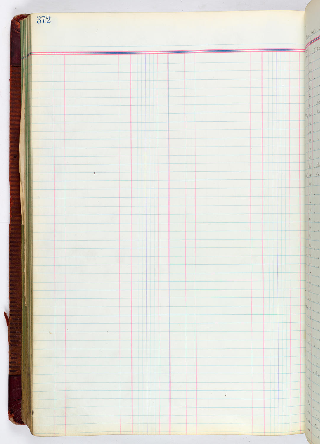 Music Hall Accounting Ledger, volume 4, page 372
