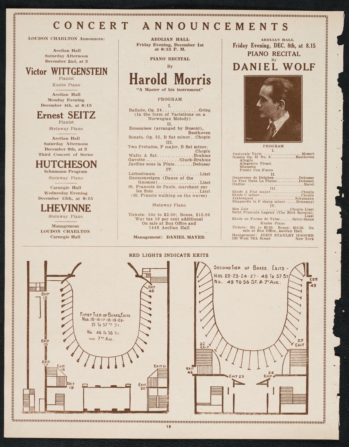 City Symphony Orchestra, November 27, 1922, program page 10