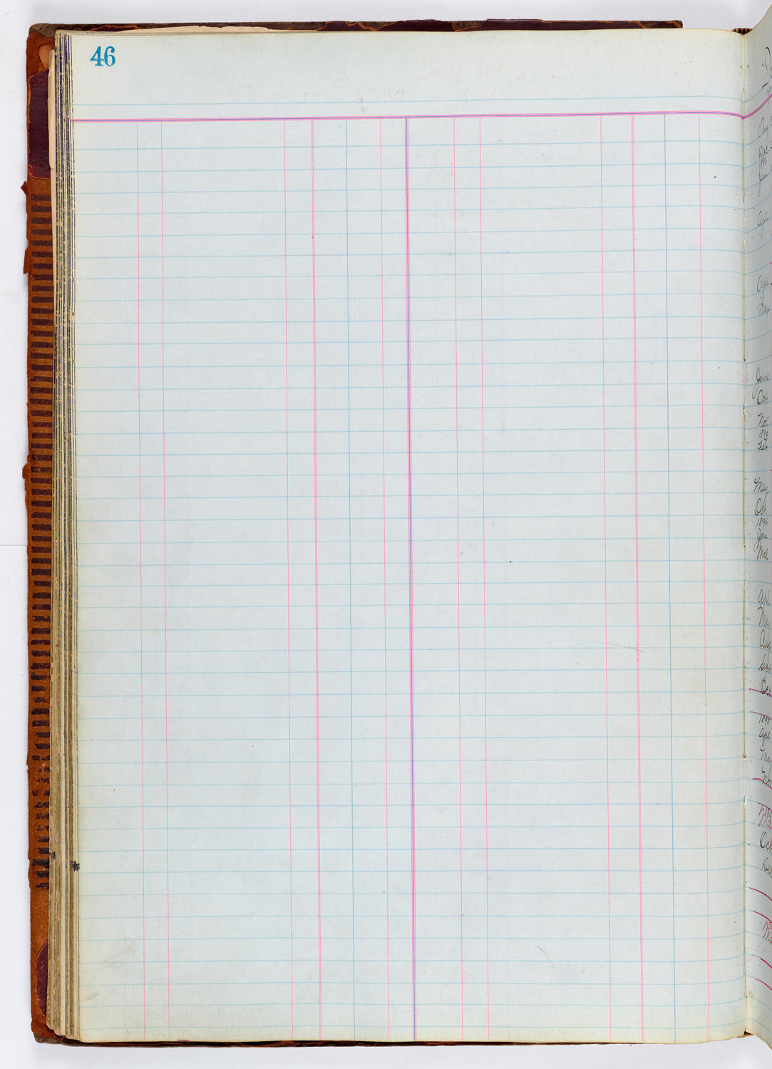 Music Hall Accounting Ledger, volume 1, page 46