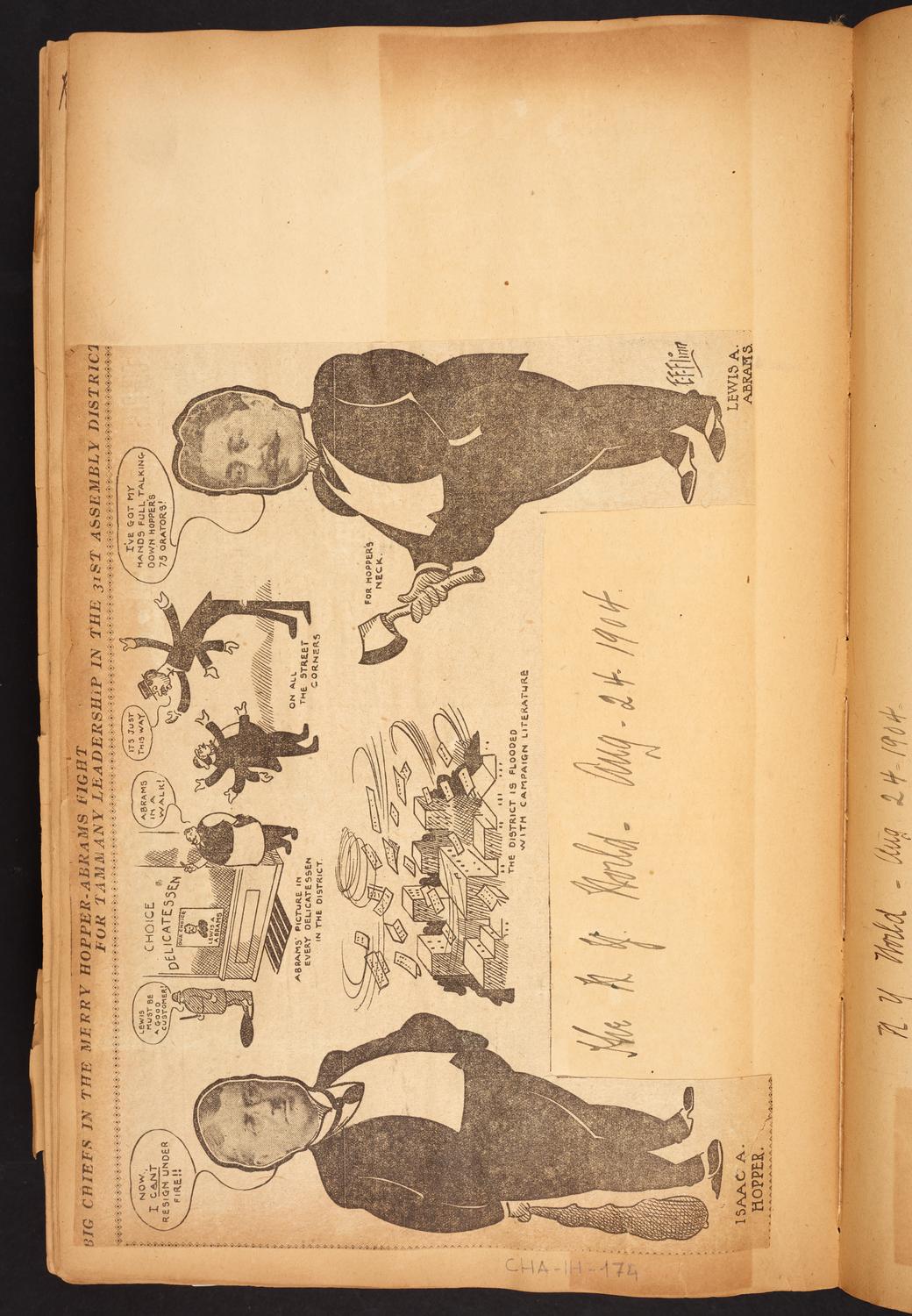 Isaac Hopper Scrapbook, page 174: 1904