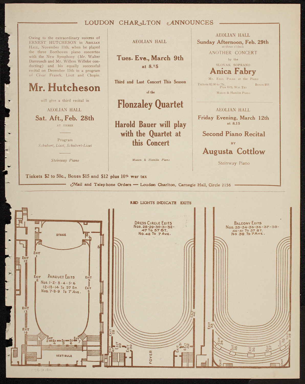 New Symphony Orchestra, February 24, 1920, program page 11