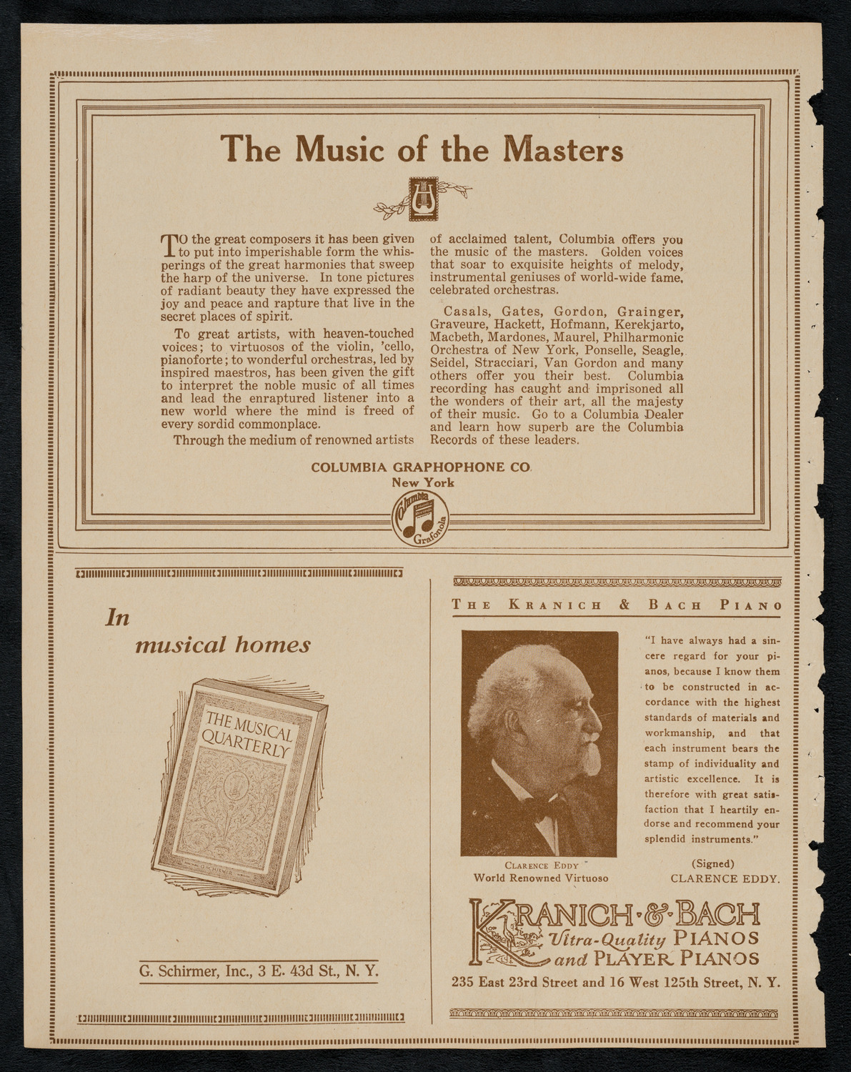 New York Philharmonic, March 11, 1923, program page 6