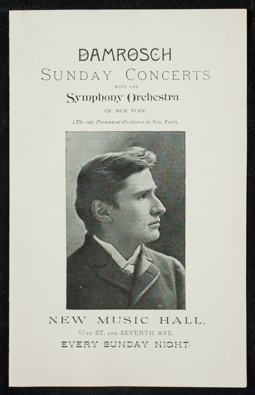 Damrosch Sunday Concert, November 15, 1891, program page 13