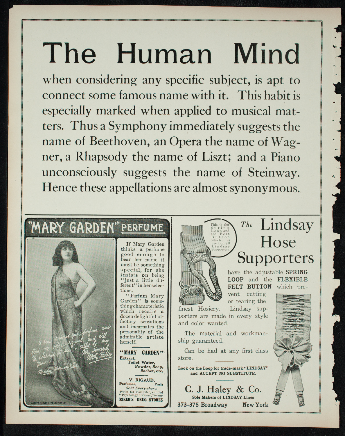 Oratorio Society of New York, December 28, 1910, program page 4