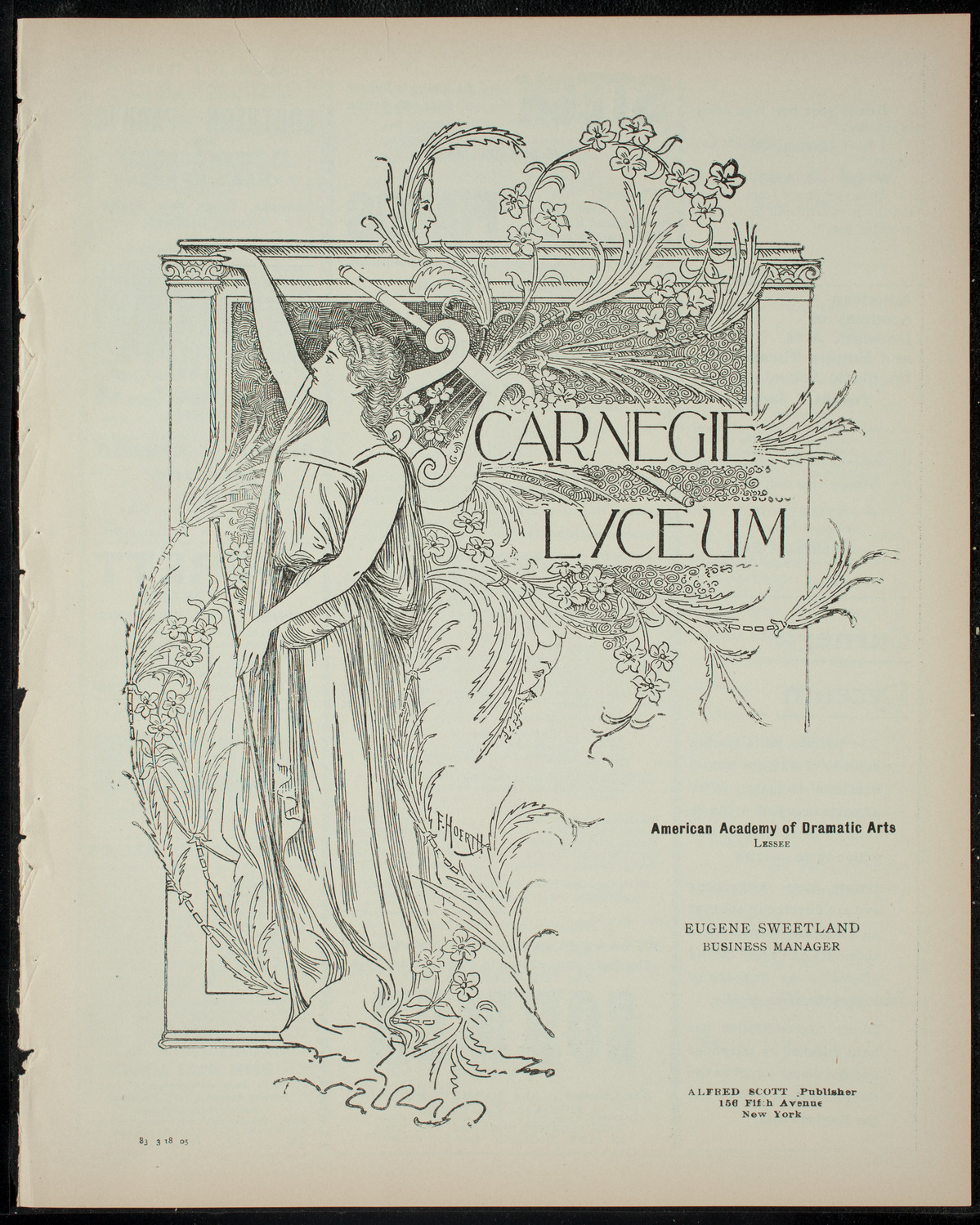 Columbia Varsity Show, March 18, 1905, program page 1