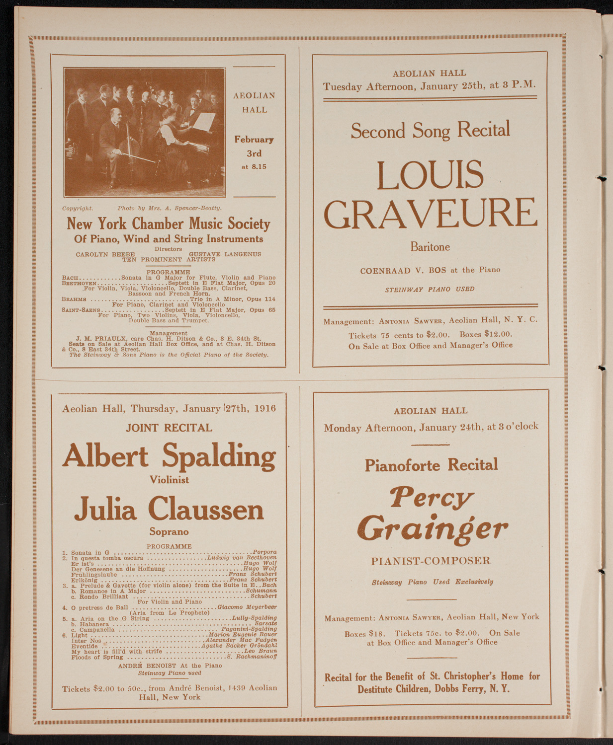 Symphony Concert for Young People, January 22, 1916, program page 10