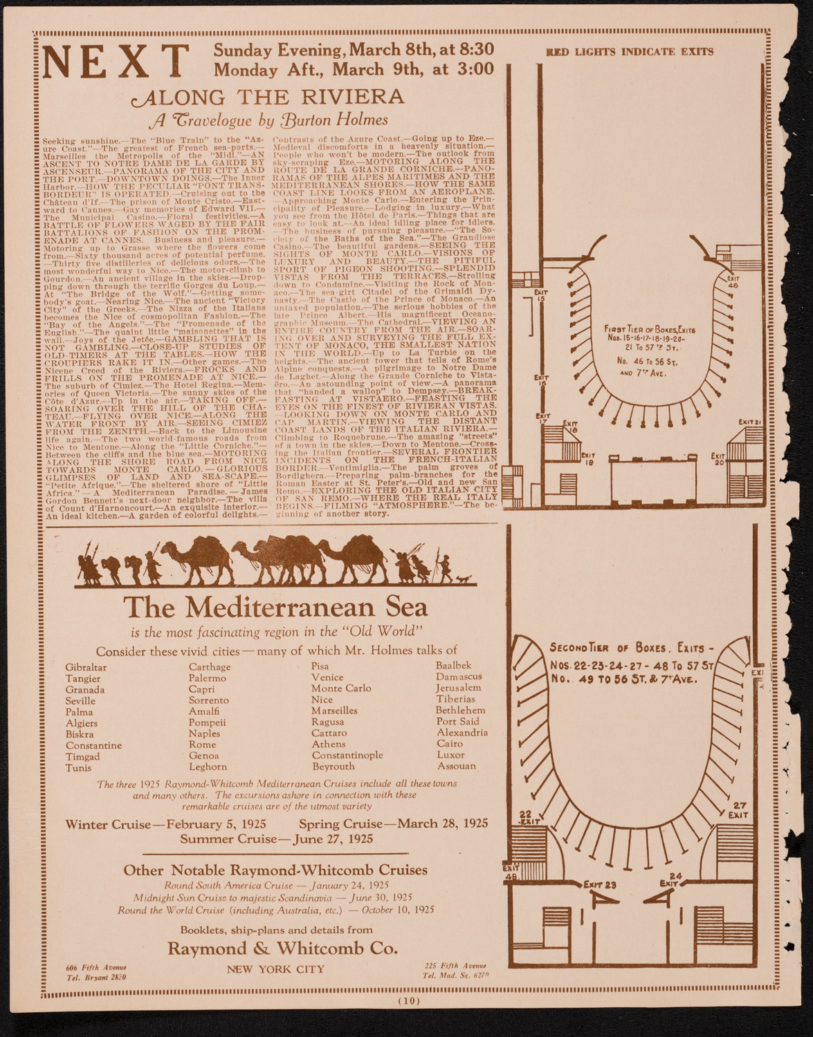 Burton Holmes Travelogue: Motoring Thru the Italian Alps, March 2, 1925, program page 10