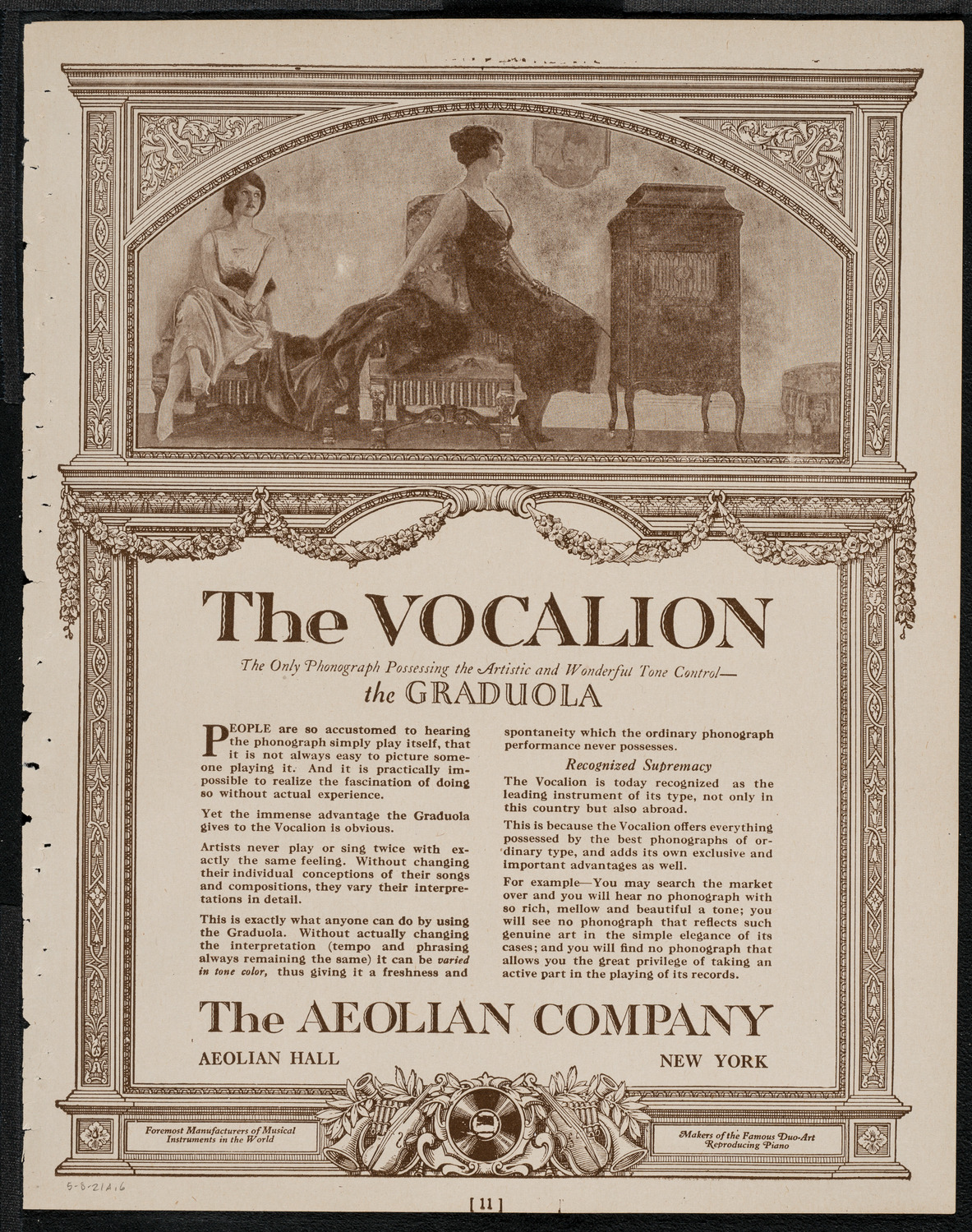 Students of the Malkin Music School, May 8, 1921, program page 11
