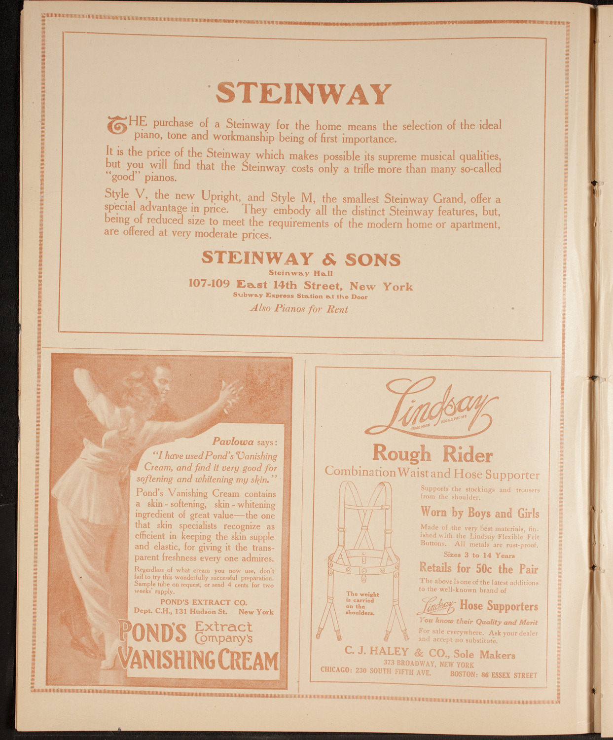 Efrem Zimbalist, Violin, January 2, 1915, program page 4