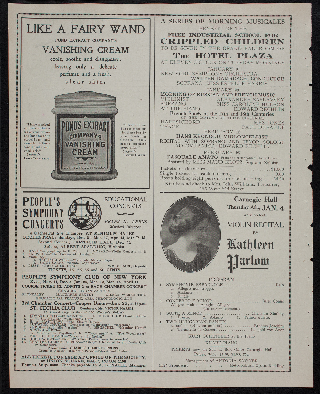 Ludwig Wüllner, December 19, 1911, program page 8