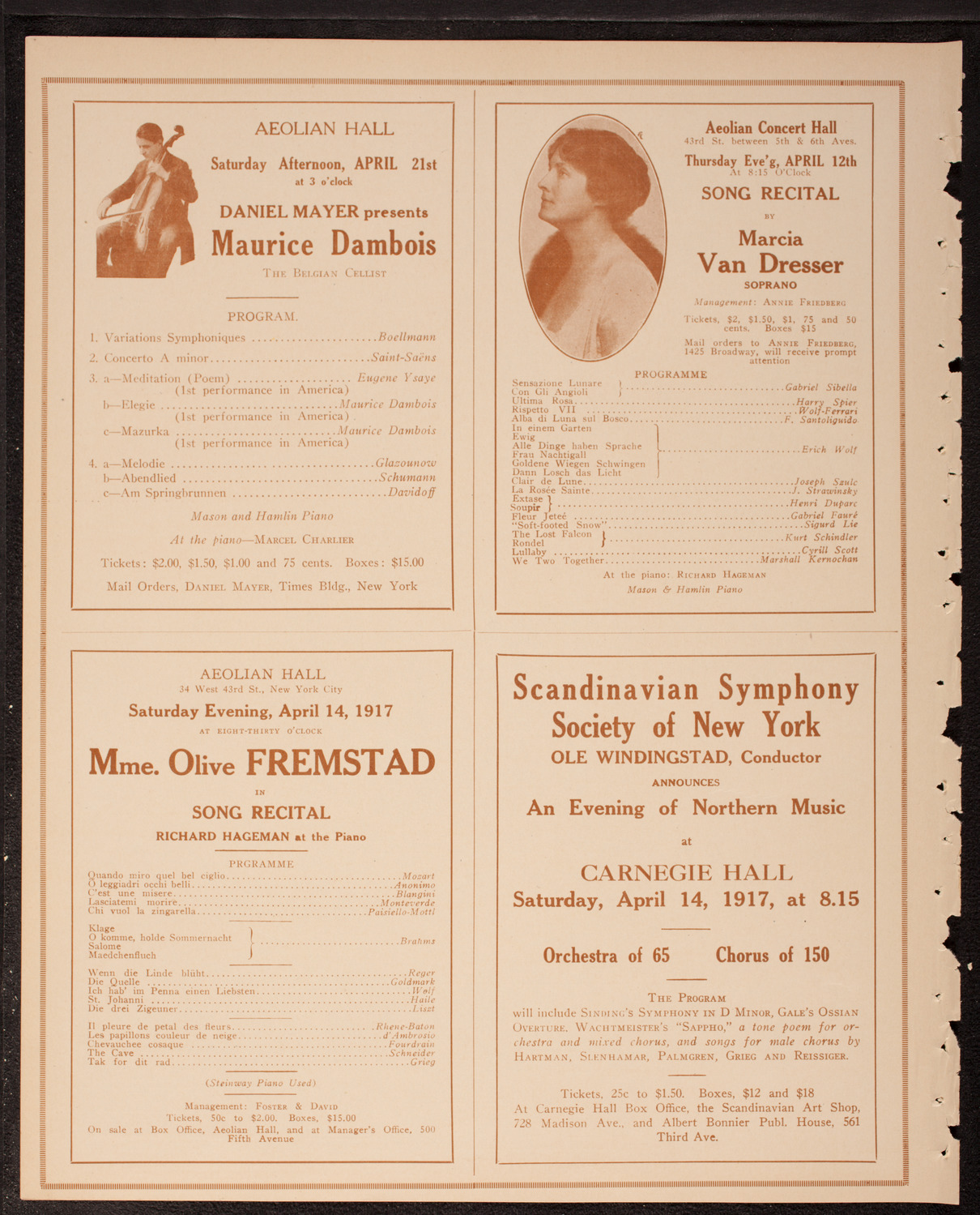 Meeting: The Humanitarian Cult, April 10, 1917, program page 10