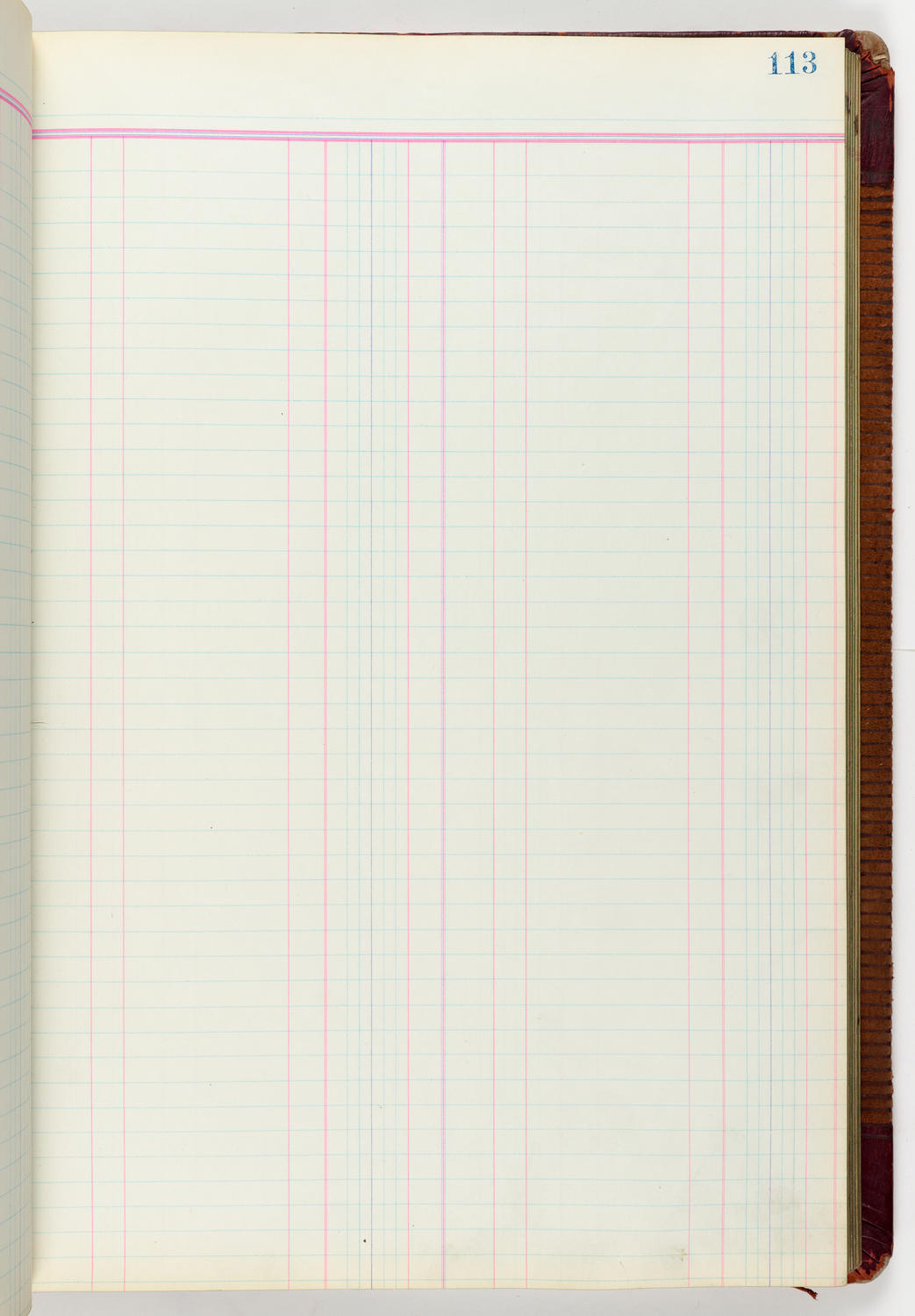 Music Hall Accounting Ledger Journal, volume 6, page 113
