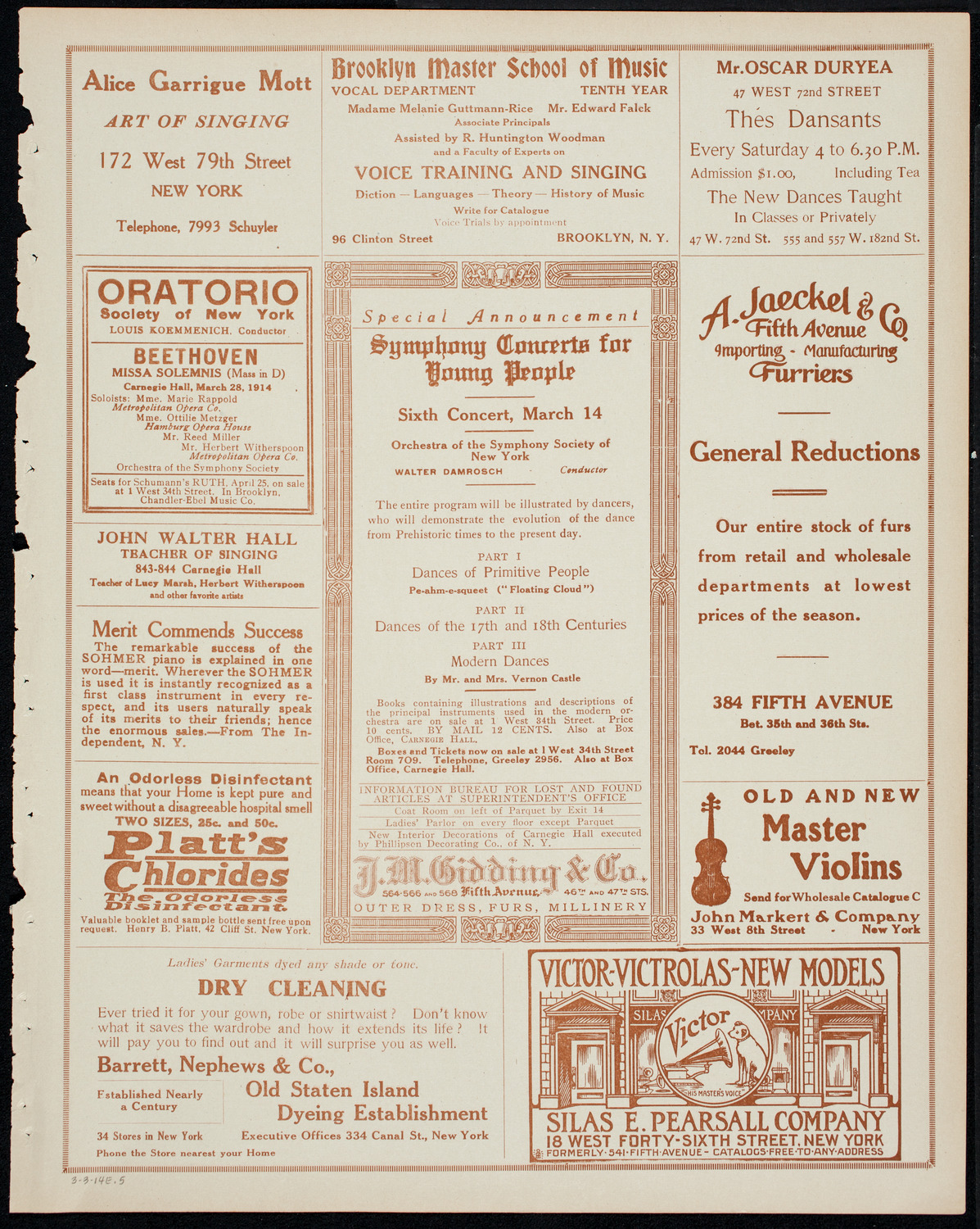 Meeting: Intercollegiate Y.M.C.A., March 3, 1914, program page 9