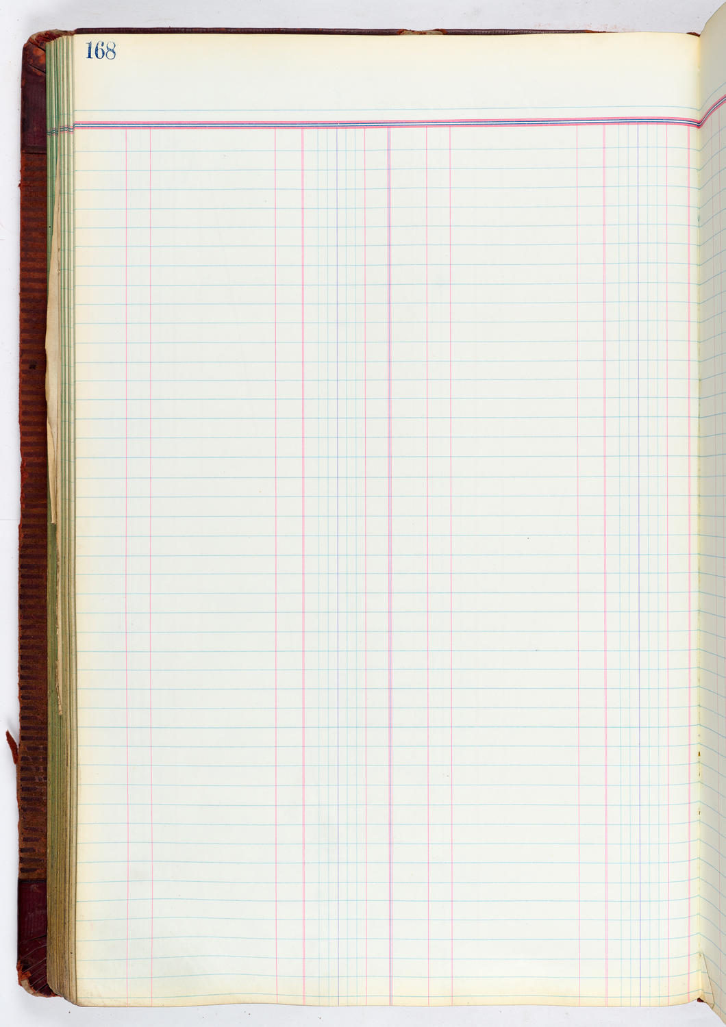 Music Hall Accounting Ledger, volume 4, page 168