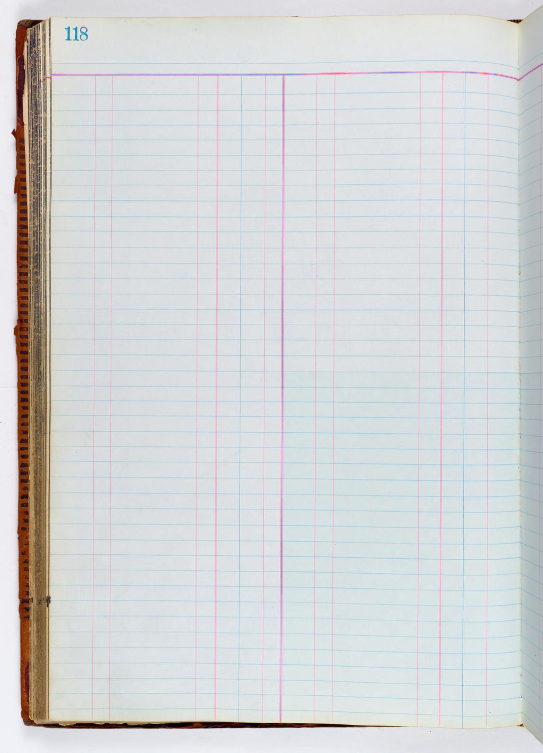 Music Hall Accounting Ledger, volume 1, page 118