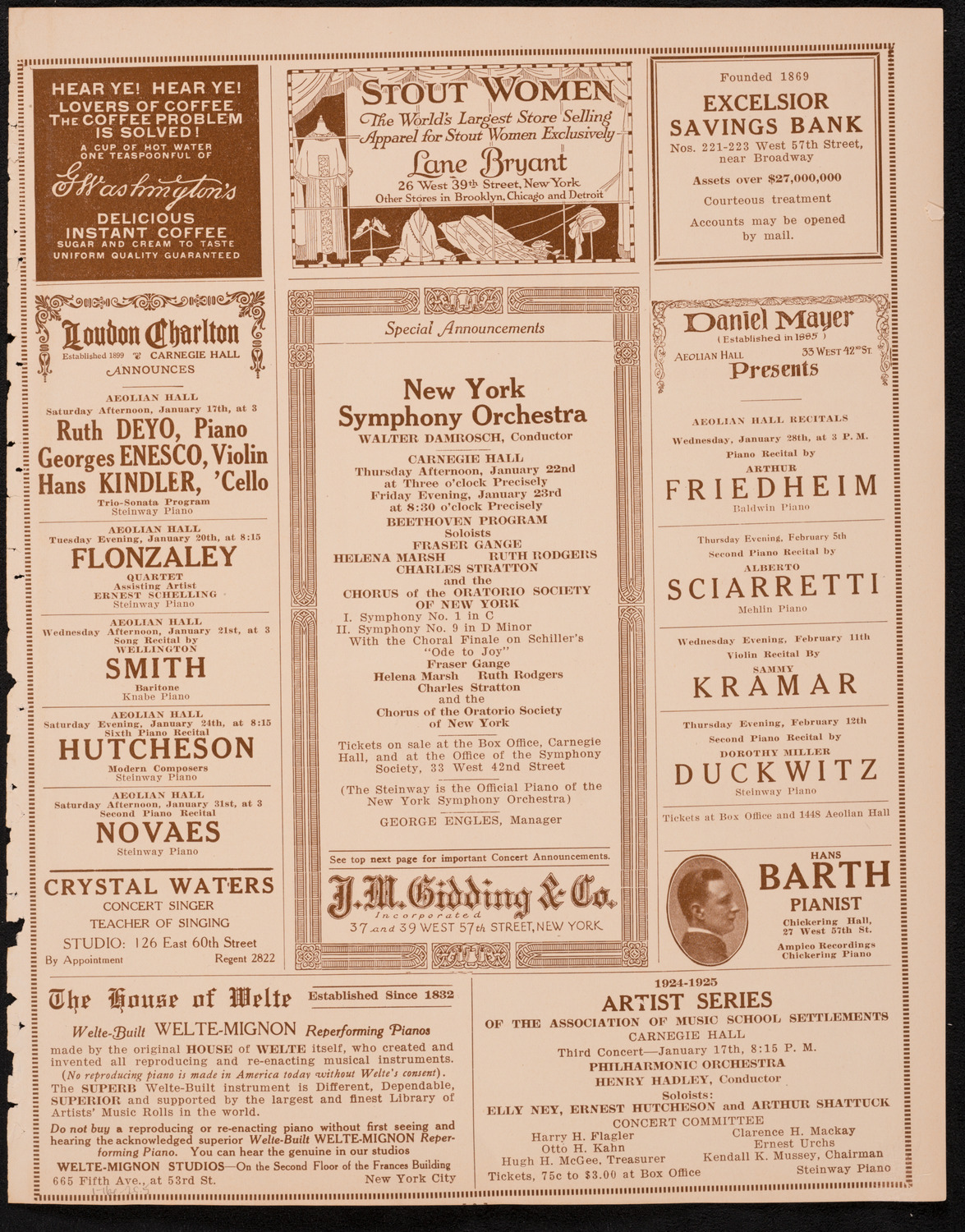 Roland Hayes, Tenor, January 16, 1925, program page 9