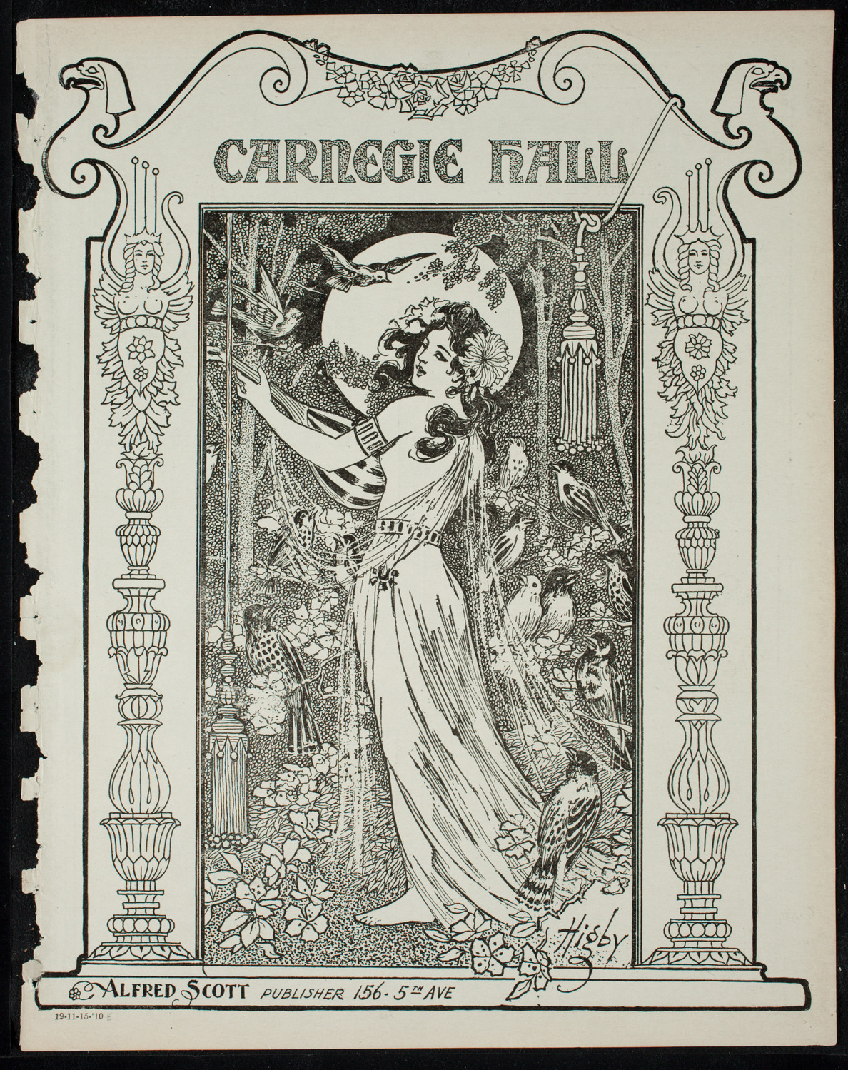 New York Philharmonic, November 15, 1910, program page 1