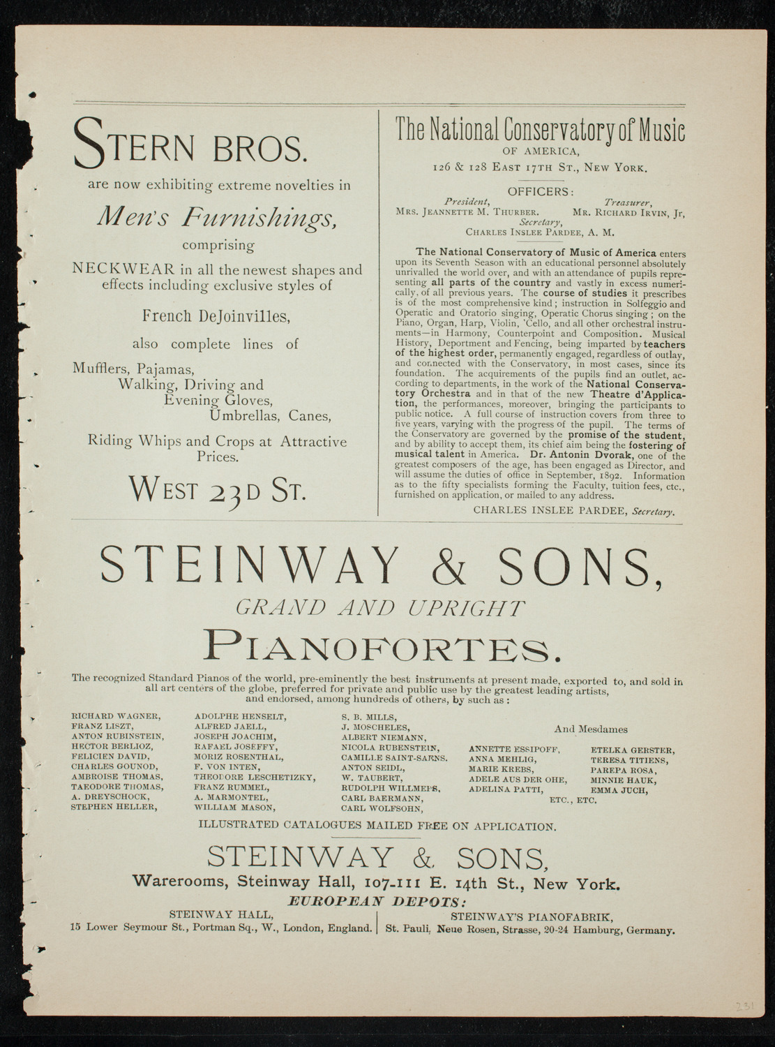 Students of J.C. Woloff, November 27, 1891, program page 7